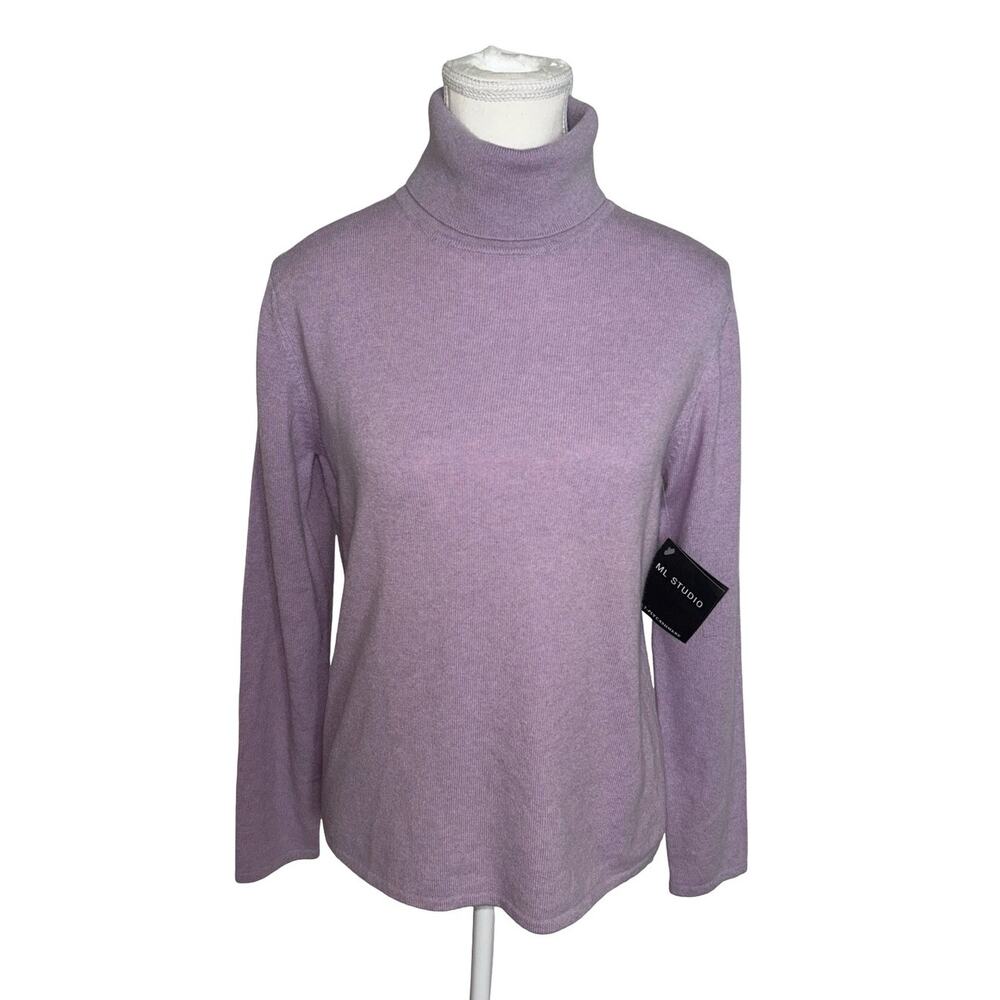 ML Studio 2‑Ply 100% Cashmere Turtleneck – NWT, Size M